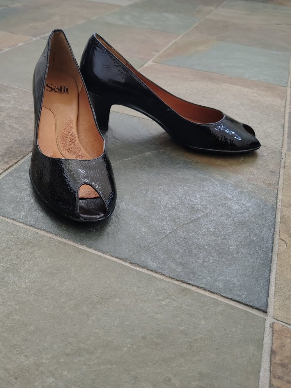 Sofft Pump Heel Black Patent Leather